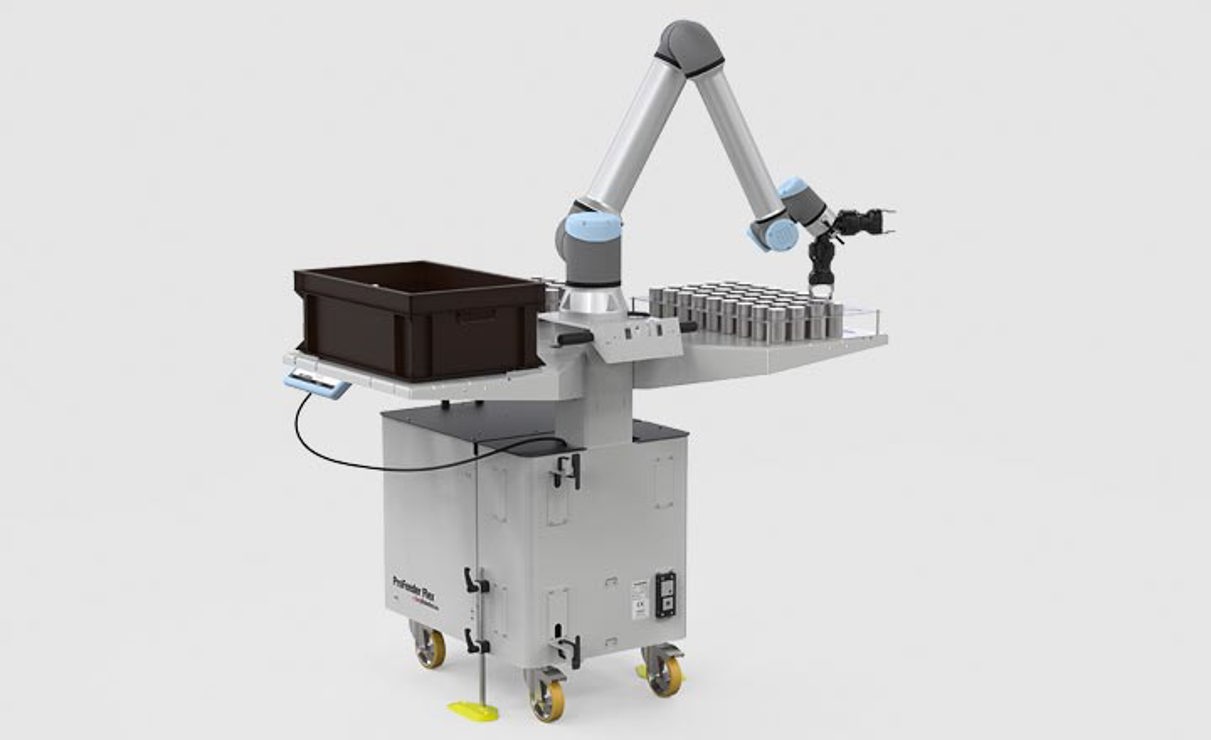 EasyRobotics ProFeeder Flex til nem og hurtig værktøjsskift. UR tilbehør