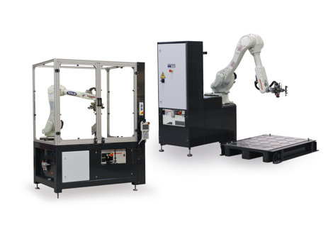 Flytbar robotcelle til maskinbetjening