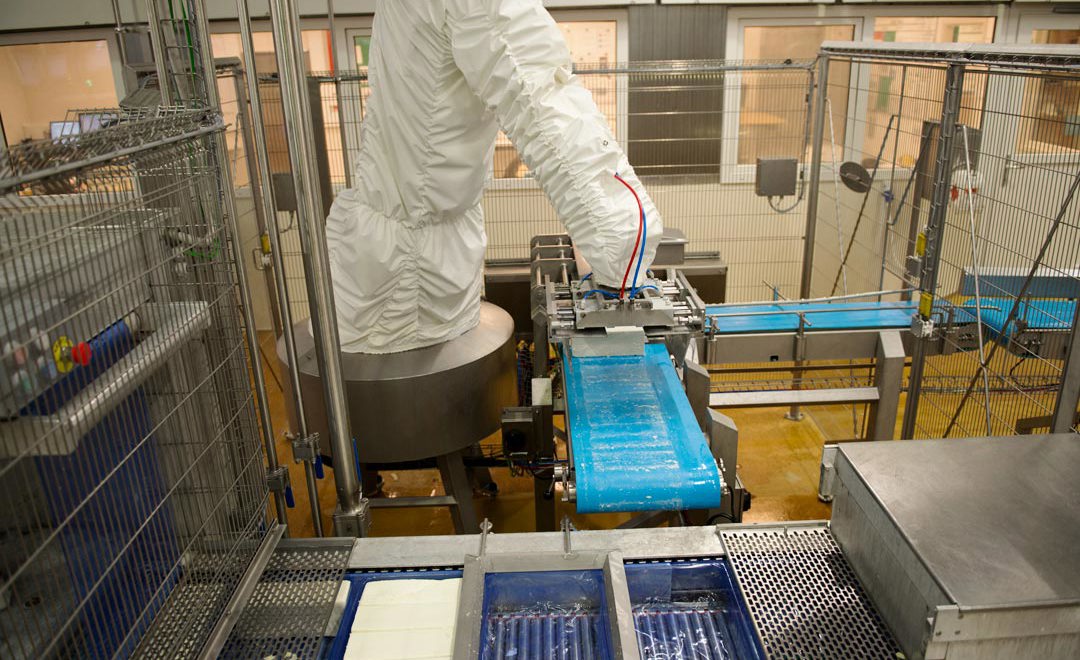 Kawasaki robot pakning af ost