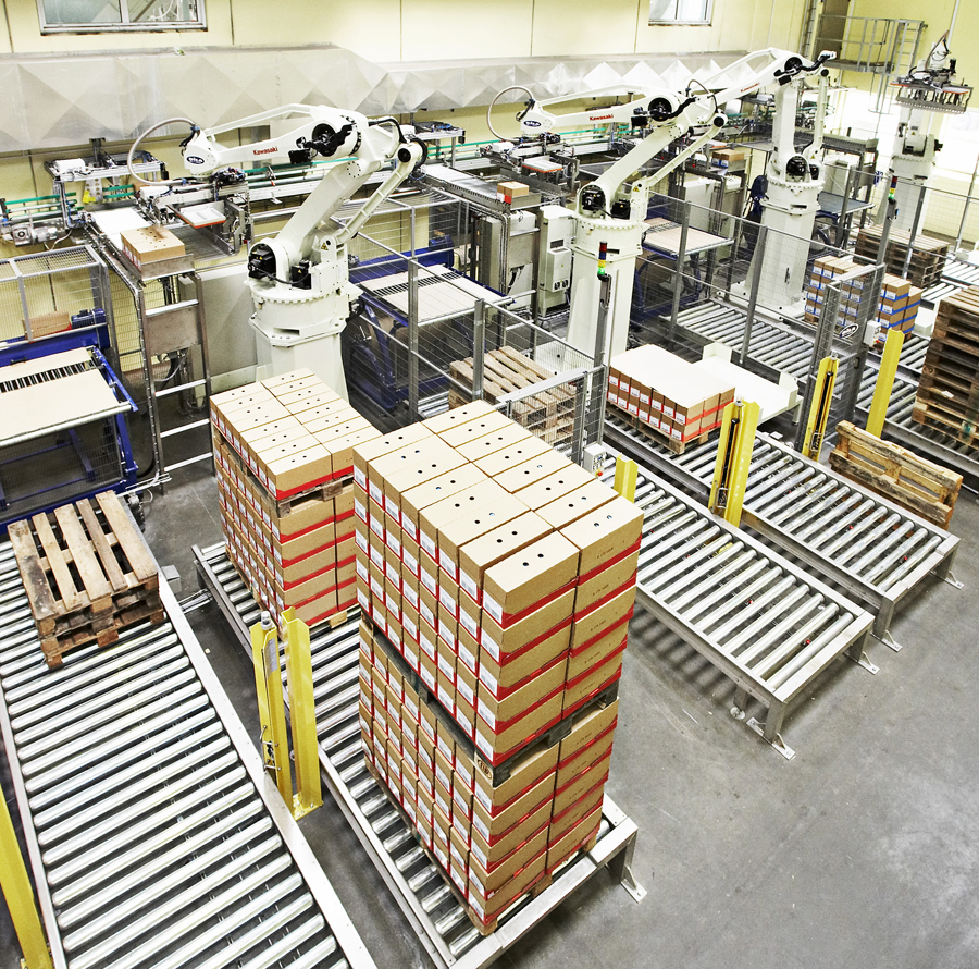 Palletering med Kawasaki hos Arla Rødkærsbro