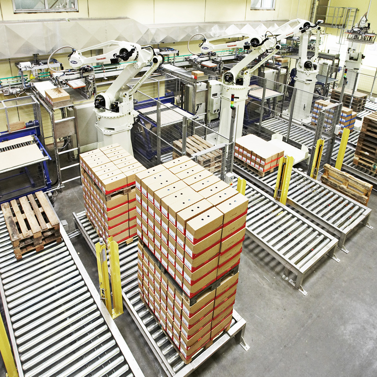 Palletering med Kawasaki hos Arla Rødkærsbro