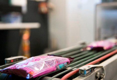 Udløbsbane til paller hos Heede Bolcher